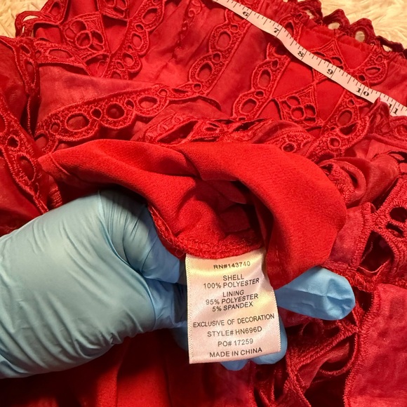 Hyacinth House Red Lace Marlee Midi Dress - Picture 13 of 15